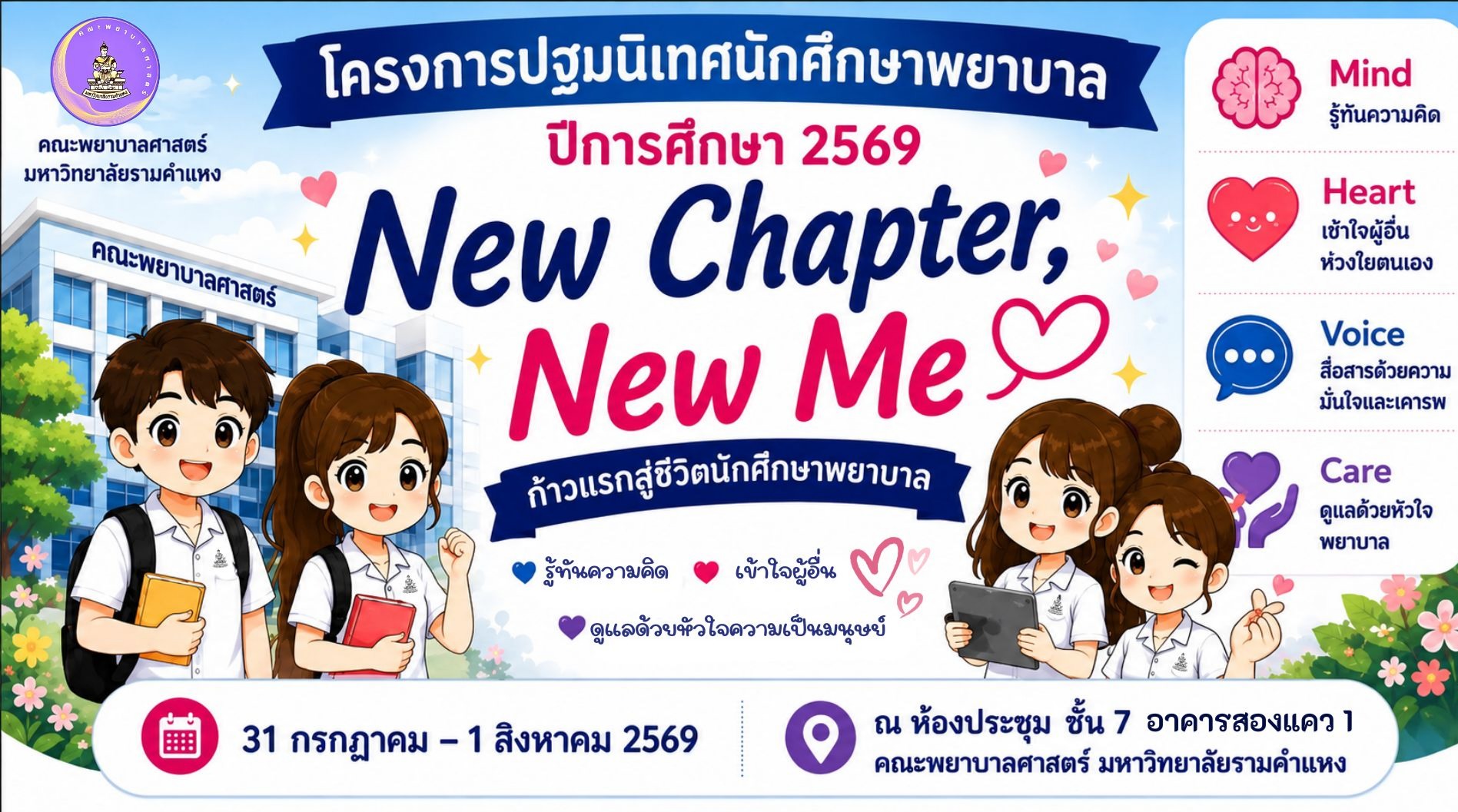 กิจกรรมที่ 5 การพัฒนานักศึกษาแบบปรับความคิดและพฤติกรรม (Caring and Healing)